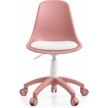 Moonra Home Nova Beyaz Çalışma Sandalyesi-Ergonomik Ofis Koltuğu, Ayarlanabilir Yükseklik, Tekerlekli, Minderli