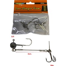 Powerex  Çelik Telli Jig Head + 3\'lü Iğne 2/0 10GR. Silikon Yem Iğne Takımı