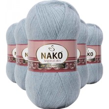 Pileli Store 5 Adet Angora Lüks El Örgü Ipi  12936