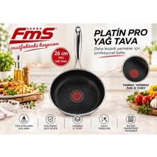 Fms Platin Pro | Çizilmez | 26 Yağ Tava | Indüksiyon Uyumlu | Yanmaz Yapışmaz