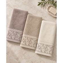 Gonca Sarmaşık Desenli Havlu 50X90 cm 3’lü Set %100 Pamuk