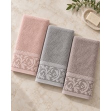 Gonca Sarmaşık Desenli Havlu 50X90 cm 3’lü Set %100 Pamuk