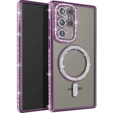 Svoria Store Samsung Galaxy S23 Ultra Joke Simli Magneticsafe Kılıf - Derin Mor