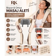 RK Cosmetics Rk Cosmetic Isıtmalı Boyun Omuz Sırt Masaj Aleti – 3 Kademeli Çok Fonksiyonlu Masaj Cihazı