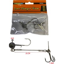 Powerex  Çelik Telli Jig Head + 3\'lü Iğne 6/0 20GR. Silikon Yem Iğne Takımı