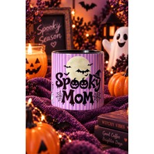Dvoyage Halloween Spooky Mom Porselen Kupa Bardak 225 Ml- Siyah Kulplu Cadılar Bayramı Temalı Kupa