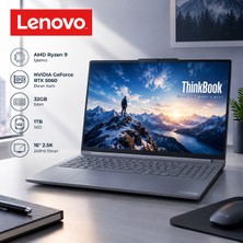 Lenovo Thinkbook 16P G6 Dizüstü Bilgisayar, Amd Ryzen 9 8940HX, 32 GB Ram, 1 Tb Ssd, Rtx 5060 8 Gb, 16 Inç 2.5k 240 Hz IPS Ekran, Freedos, Incetasarım