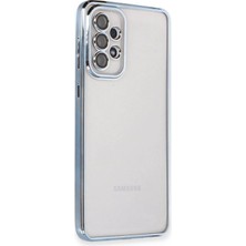Marsilyan™- Samsung Galaxy A53 5g Kılıf Razer Lensli Silikon - Açık Mavi