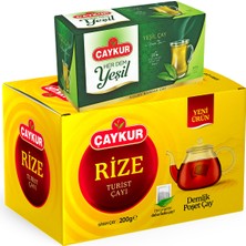 Çaykur Herdem Sade Yeşil Çay ve Rize 40'lı Demlik Poşet Çay Paketi