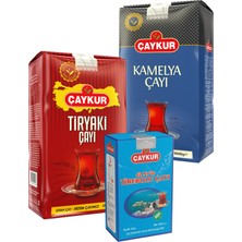 Çaykur Tiryaki 1kg, Kamelya 1kg, 42 No Tirebolu 500GR Dökme Çay Paketi