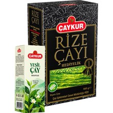 Çaykur Rize 500GR Hediyelik Çay ve Cam Şişe Yeşil Çay Kolonyası Seti
