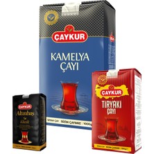 Çaykur Tiryaki 500GR, Kamelya 1kg, Altınbaş 200GR Dökme Çay Paketi