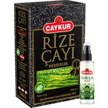 Çaykur Rize 500GR Hediyelik Çay ve Sprey Yeşil Çay Kolonyası Seti