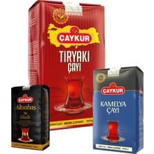 Çaykur Tiryaki 1kg, Kamelya 500GR, Altınbaş 200GR Dökme Çay Paketi
