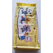 Modellino 1 Paket Içinde 8 Adet 8'li Paket / 64'lü Islak Mendil - Mini Baby Wet Wipes - Tavşan Fil Panda Ördek Desenli