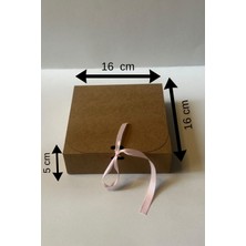 Altıntaş Pack 10'lu Kraft Hediye Kutusu Pembe Kurdele Hediyeli