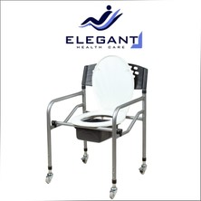 Elegant Metal Katlanabilir Klozet Yükseltici Sandalye Gri Renk