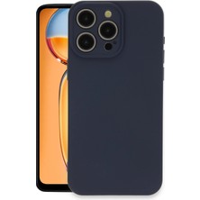Edntrend Newface Iphone 15 Pro Max Kılıf Nano Içi Kadife Silikon - Lacivert