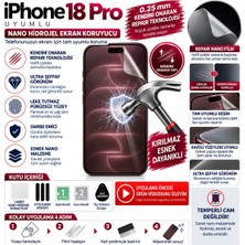Biemtek Iphone 18 Pro Uyumlu 0.25 mm Kendini Onaran Repair Darbe Emici Nano Hidrojel Ekran Koruyucu Kırılmaz Tpu Film