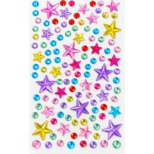 Kumru Studio Taş & Yıldız Rhinestone Sticker – Yapışkanlı Saç, Yüz, Tırnak, Vücut ve Süs Taşı