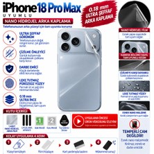 Biemtek Iphone 18 Pro Max Uyumlu 0.18 mm Ultra Şeffaf Nano Hidrojel Darbe Emici Çizilme Önleyici Telefon Arka Kaplama Tpu Film