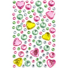 Kumru Studio Taş & Kalp Rhinestone Sticker – Yapışkanlı Saç, Yüz, Tırnak, Vücut ve Süs Taşı