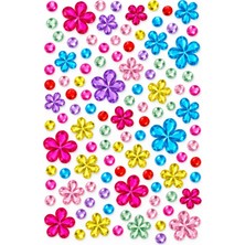 Kumru Studio Taş & Çiçek Rhinestone Sticker – Yapışkanlı Saç, Yüz, Tırnak, Vücut ve Süs Taşı