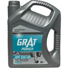 Grat Power Dpf 5W-30 Tam Sentetik Partiküllü Motor Yağı 5 Litre
