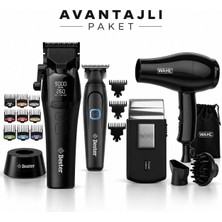 Bester Saç ve Çizim Tıraş Makinesi Wahl Fön ve Shaver 4in1 Paket