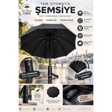 Rüzgarda Kırılmaz Tam Otomatik Fiber Unisex Şemsiye 10 Tel