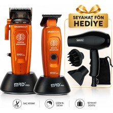 Mrd Pro HC90 Profesyonel Saç Sakal Tıraş Makinesi ve GMT90 Saç Sakal Çizim Makinesi Seyehat Fön Hediyeli