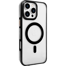 Edntrend Joko Iphone 16 Pro Gleam Pc Sert Magsafe Kılıf - Şeffaf-Siyah