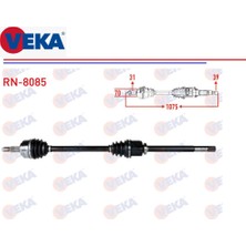 Komple Aks Sağ Master 3 Movano B NV400 2,3 Dci/cdti 6 Vites 2010+ 1075 Mm. 391004255R Veka RN-8085