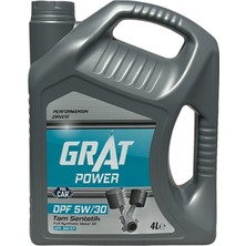 Grat Power Dpf 5W-30 Tam Sentetik Partiküllü Motor Yağı 4 Litre