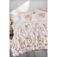 Cotton Box Modeline Çift Kişilik Nevresim Takımı Lilura Pembe