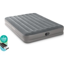 Intex USB Pompalı 30 cm Queen Prestij Orta Yükseklikte Şişme Yatak 203X152X30CM