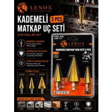 Lenox Kademeli Matkap Uç Seti 3 Parça