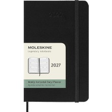 Moleskine 2027 12 Ay Haftalık Horizontal Ajanda Cep Boy 9X14 Cm. Sert Kapak Siyah