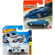 2 Araç Set - Hot Wheels Bmw 635 Csi - Beyaz & Matchbox 2024 Bmw 7-Series - Mavi (1/64) JJK00 - JHN98