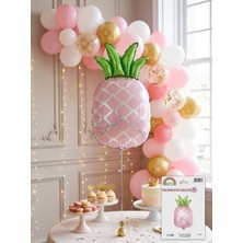 Pembe Ananas Folyo Balon 24 Inç (60 Cm)