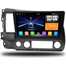 Zenitho Snp Serisi Honda Civic Fd6 2007 ile 2011 Uyumlu 10 Inç Android Multimedya Sistemi 4-32 GB Hafıza Carplay Android Auto ve Geri Görüş Kamerası