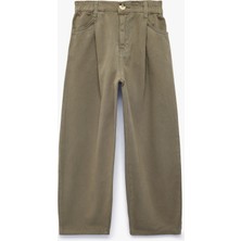 Koton Barrel Pantolon Pamuklu Cepli