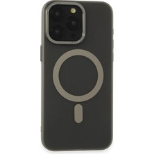 Edntrend Newface Iphone 15 Pro Kılıf Lodos Magneticsafe Mat Kapak - Titan Gri