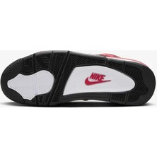 Nike Air Flight '89 Low Black Red Leather Basketball Shoes Hakiki Deri Basketbol Ayakkabısı Siyah Kırmızı