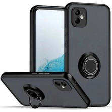 Marsilyan™- Samsung Galaxy A06 Kılıf Montreal Yüzüklü Silikon Kapak - Siyah