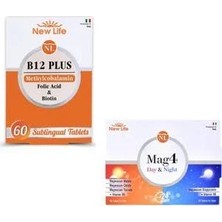 New Life B12 Plus Methylcobalamin 60 Tablet+ New Life  Mag 4 Daynıght 60 Tablet