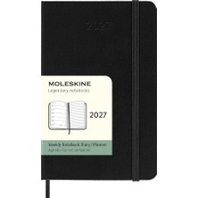Moleskine 2027 12 Ay Haftalık Ajanda Cep Boy 9X14 Cm. Sert Kapak Siyah
