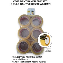 Primeaks 6 Adet Vega Bant + Bant Kesme Aparatı Seti Pratik Kullanım
