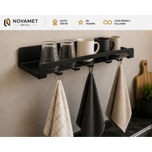 Metal Mutfak Rafı Tezgah Üstü Duvar Tipi Kupa Bardak Askılığı Havluluk Organizer