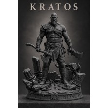 Eb Studio God Of War Kratos Figürü Siyah 25 cm – Detaylı Tabanlı Dekoratif Heykel ve Koleksiyon Biblosu